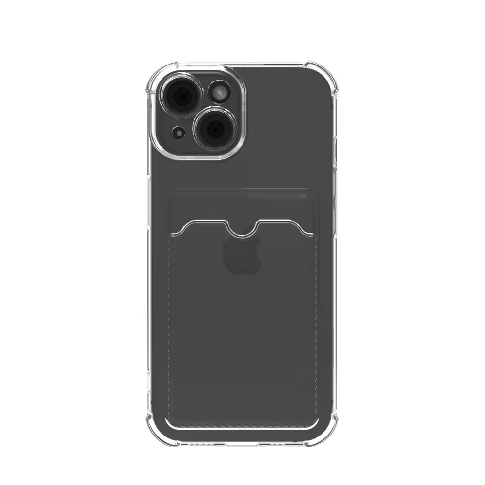 Чохол накладка Shockproof Card Slots для iPhone 14- прозорий