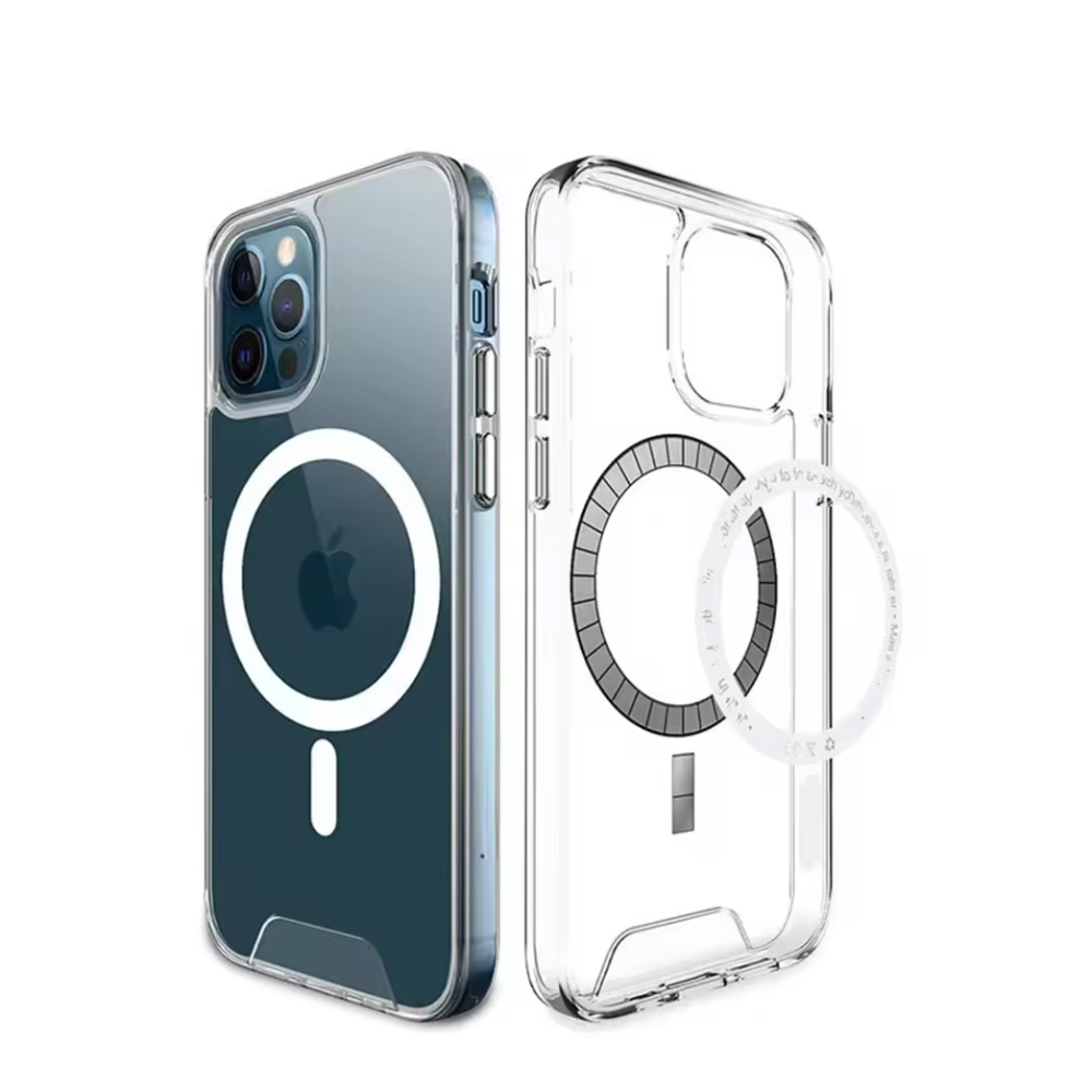 Чохол накладка Space Magnetic Wireless Charge для iPhone 15 Pro- прозорий