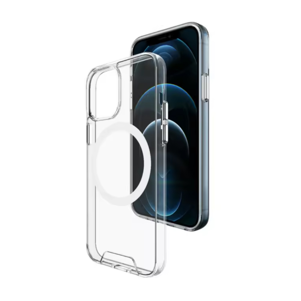 Чохол накладка Space Magnetic Wireless Charge для iPhone 14 Plus- прозорий