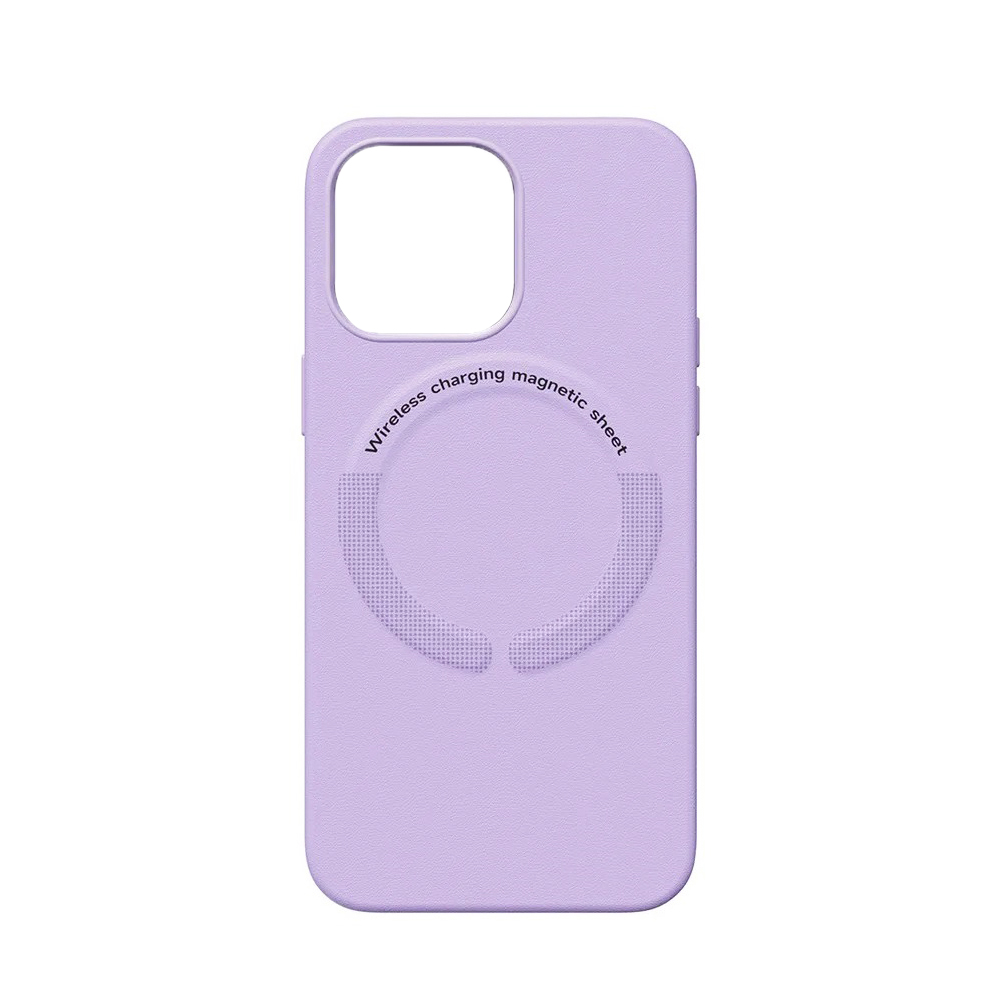 Чохол накладка Leather with MagSafe iPhone 13- elegant purple