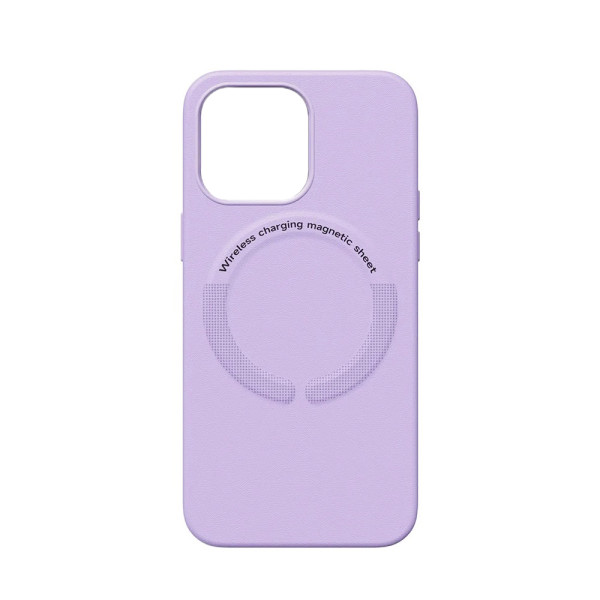 Чохол накладка Leather with MagSafe iPhone 13- elegant purple