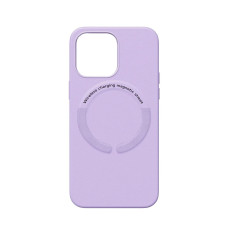 Чохол накладка Leather with MagSafe iPhone 13 Pro Max- elegant purple