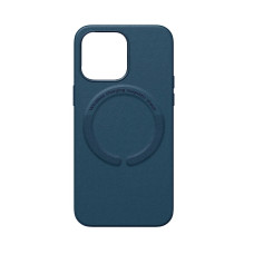 Чохол накладка Leather with MagSafe iPhone 15 Pro Max- indigo blue
