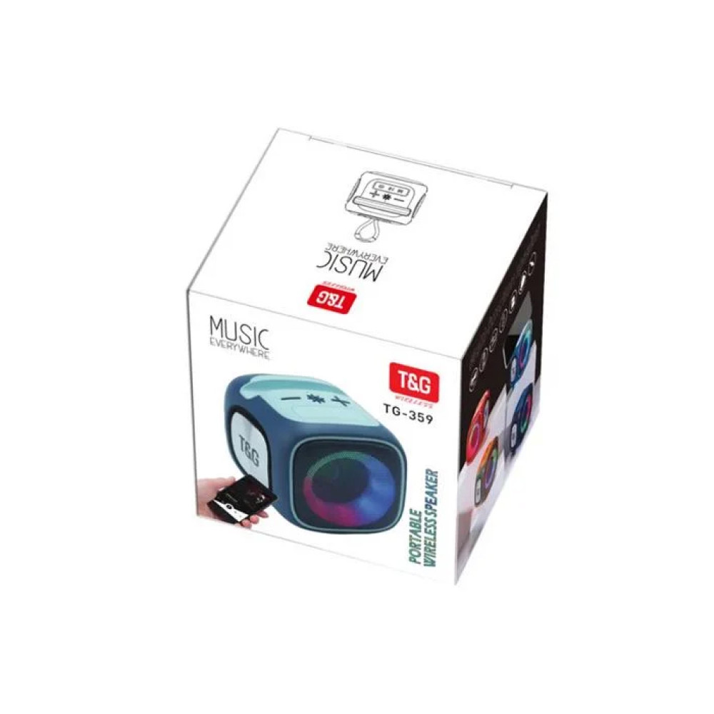 Bluetooth колонка TG359 + FM радіо- синій