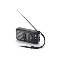Bluetooth колонка TG368 (FM радіо, сонячна панель)- чорний