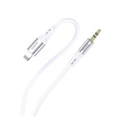 AUX кабель Jokade JA106 3.5мм – Lightning- білий AUX кабель Jokade JA106 3.5мм – Lightning- білий