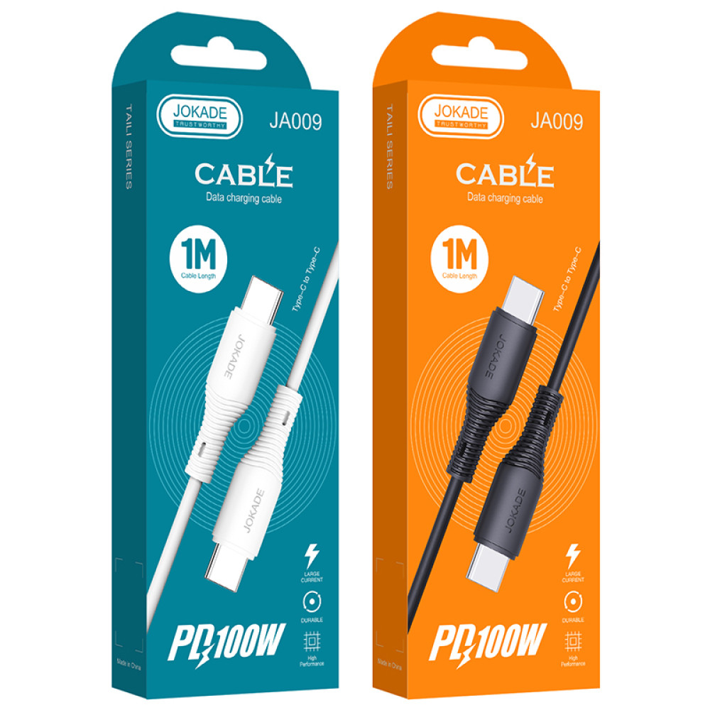 Кабель Jokade JA009 PD Type-C – Type-C 100W/1м- чорний