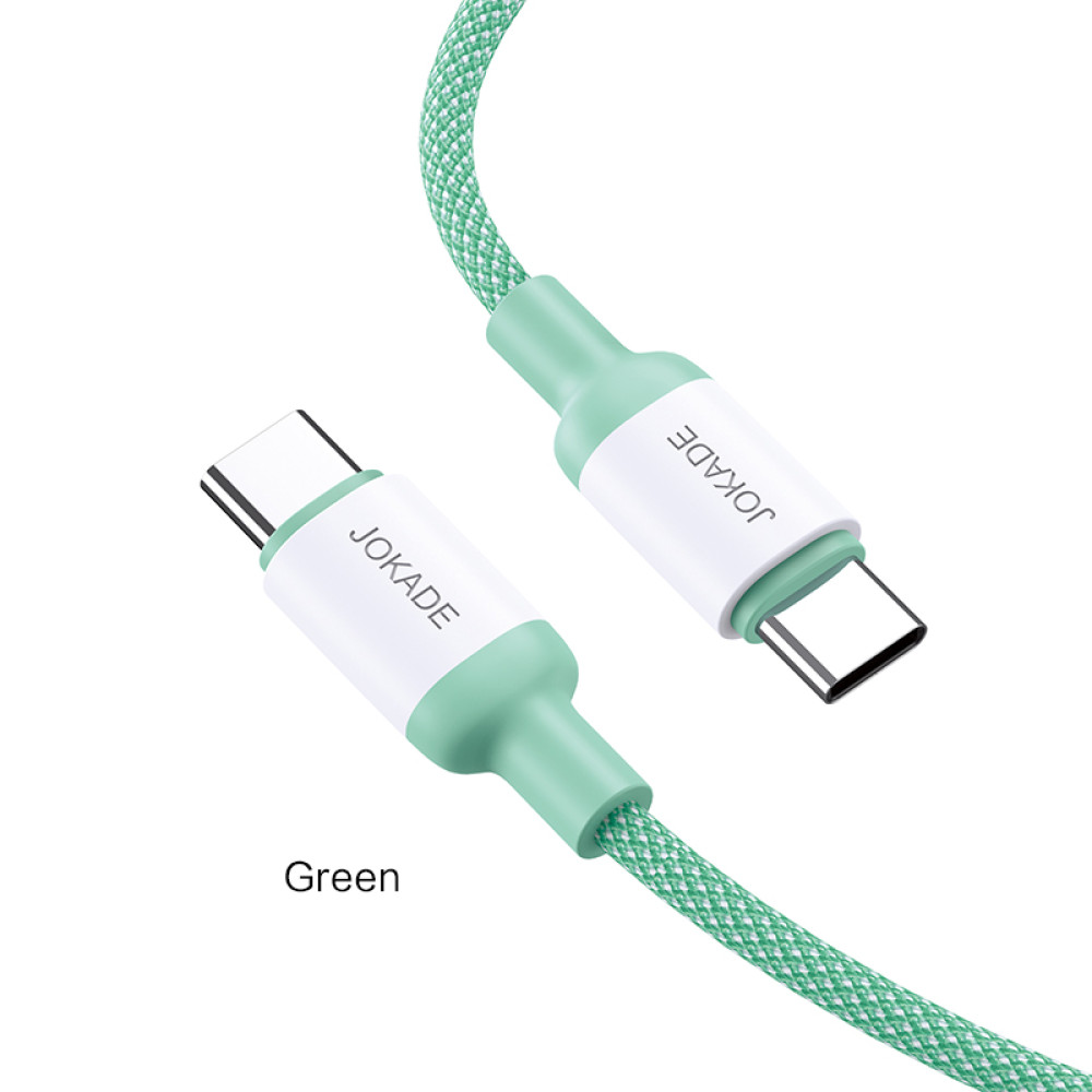 Кабель Jokade JA014 PD Type-C – Type-C 100W/1м- зелений