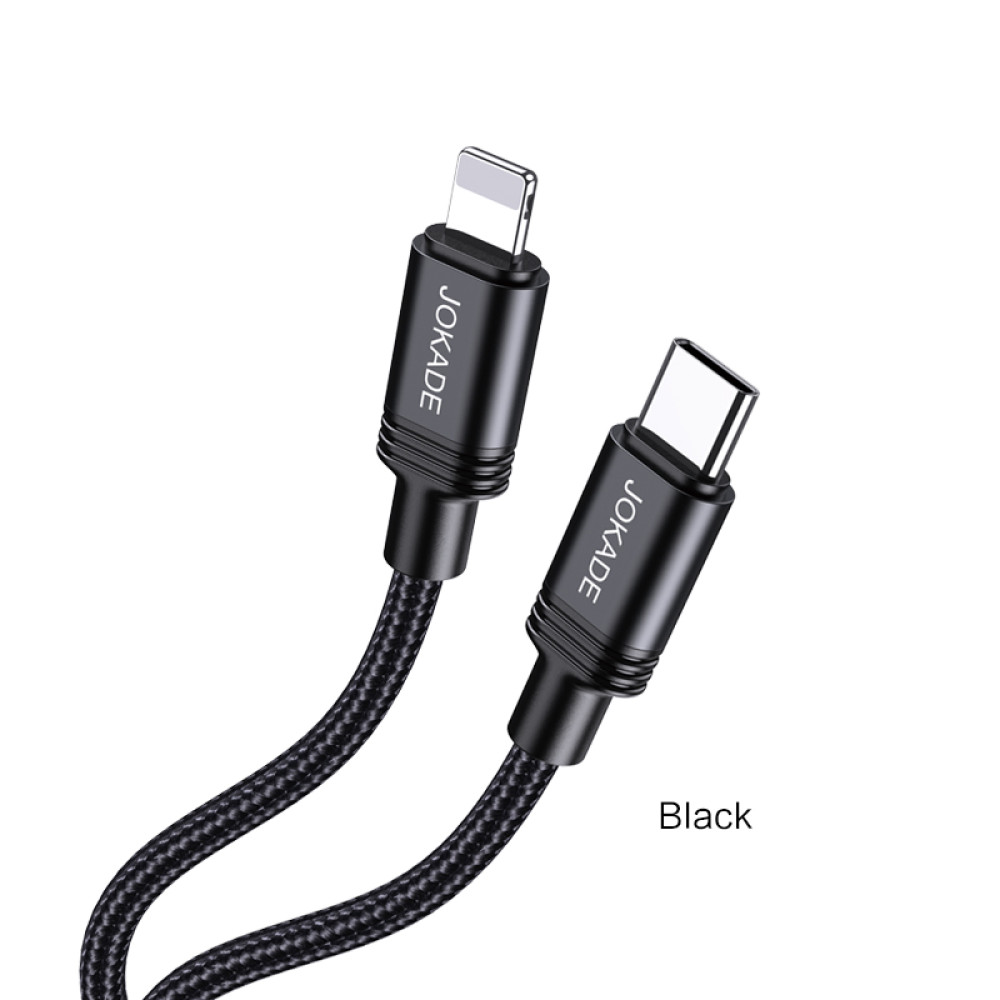 Кабель Jokade JA034 PD Type-C – Lightning 30W/1м- чорний