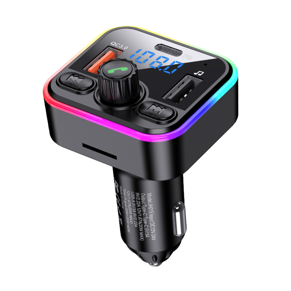 Bluetooth FM модулятор (трансмітер) Jokade JH015 (PD/40W)- чорний