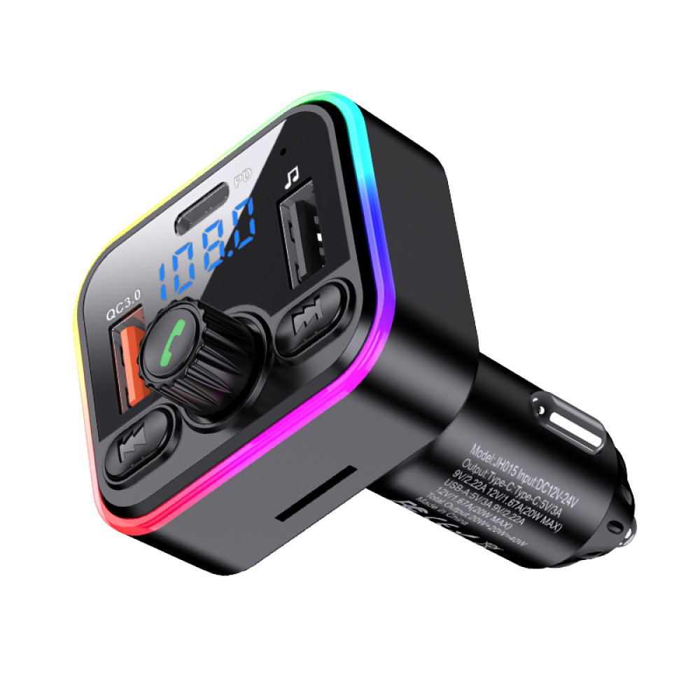 Bluetooth FM модулятор (трансмітер) Jokade JH015 (PD/40W)- чорний