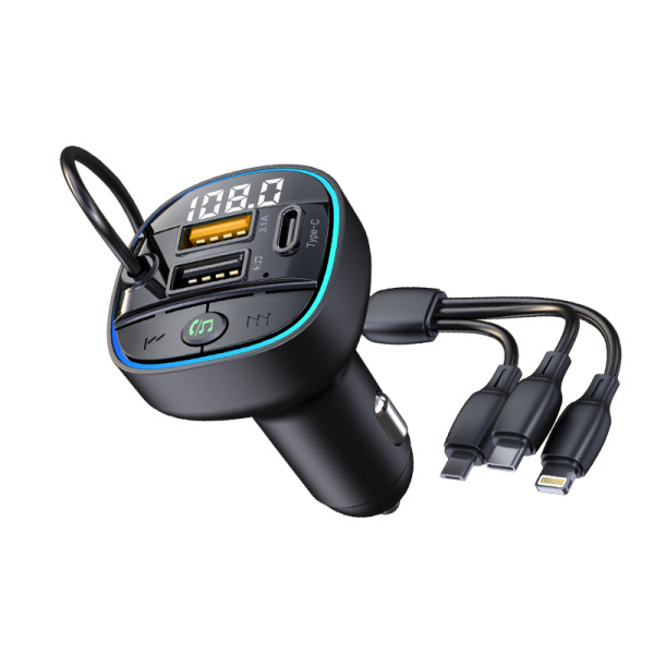 Bluetooth FM модулятор (трансмітер) Jokade JH016 (PD/100W/3in1)- чорний