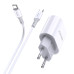 Мережевий зарядний пристрій Jokade JB010 (USB-C/PD25W) + кабель Type-C - Type-C- білий
