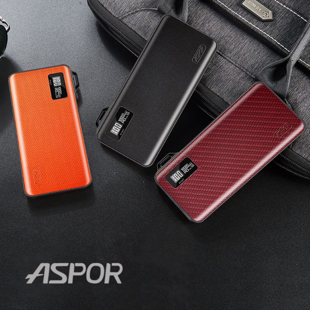 Портативний зарядний пристрій (Повербанк) Aspor A359 PD 10000 mAh- помаранчевий
