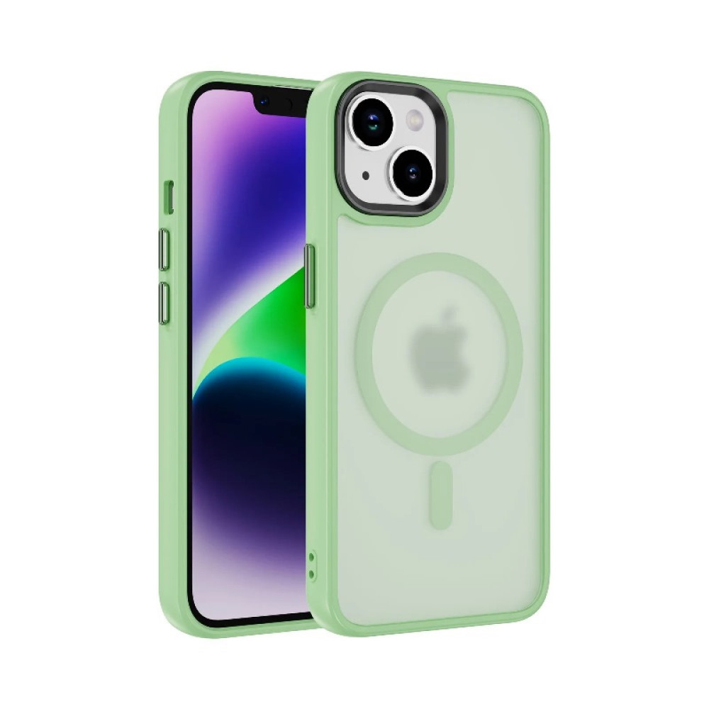 Чохол накладка Matte Color with Magsafe для iPhone 14 Pro Max- light green