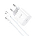 Мережевий зарядний пристрій Jokade JB069 (USB-C/27W) + кабель Type-C – Lightning- білий