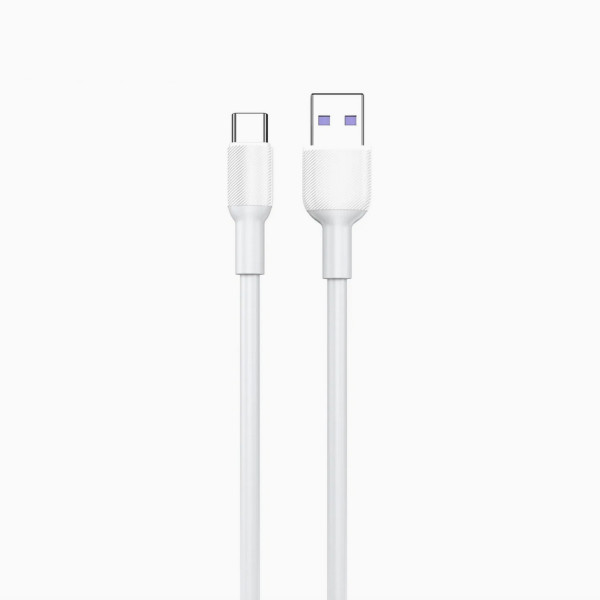 Кабель Aspor A082 Silicone USB – Type-C 5A/1м- білий