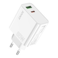 Мережевий зарядний пристрій Jokade JB045 (USB/USB-C/65W)- білий