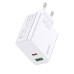 Мережевий зарядний пристрій Jokade JB045 (USB/USB-C/65W)- білий
