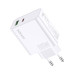 Мережевий зарядний пристрій Jokade JB045 (USB/USB-C/65W)- білий
