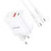 Мережевий зарядний пристрій Jokade JB082 (USB/USB-C/30W/QC3.0) + кабель Type-C – Type-C- білий Мережевий зарядний пристрій Jokade JB082 (USB/USB-C/30W/QC3.0) + кабель Type-C – Type-C- білий