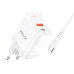 Мережевий зарядний пристрій Jokade JB082 (USB/USB-C/30W/QC3.0) + кабель Type-C – Type-C- білий Мережевий зарядний пристрій Jokade JB082 (USB/USB-C/30W/QC3.0) + кабель Type-C – Type-C- білий