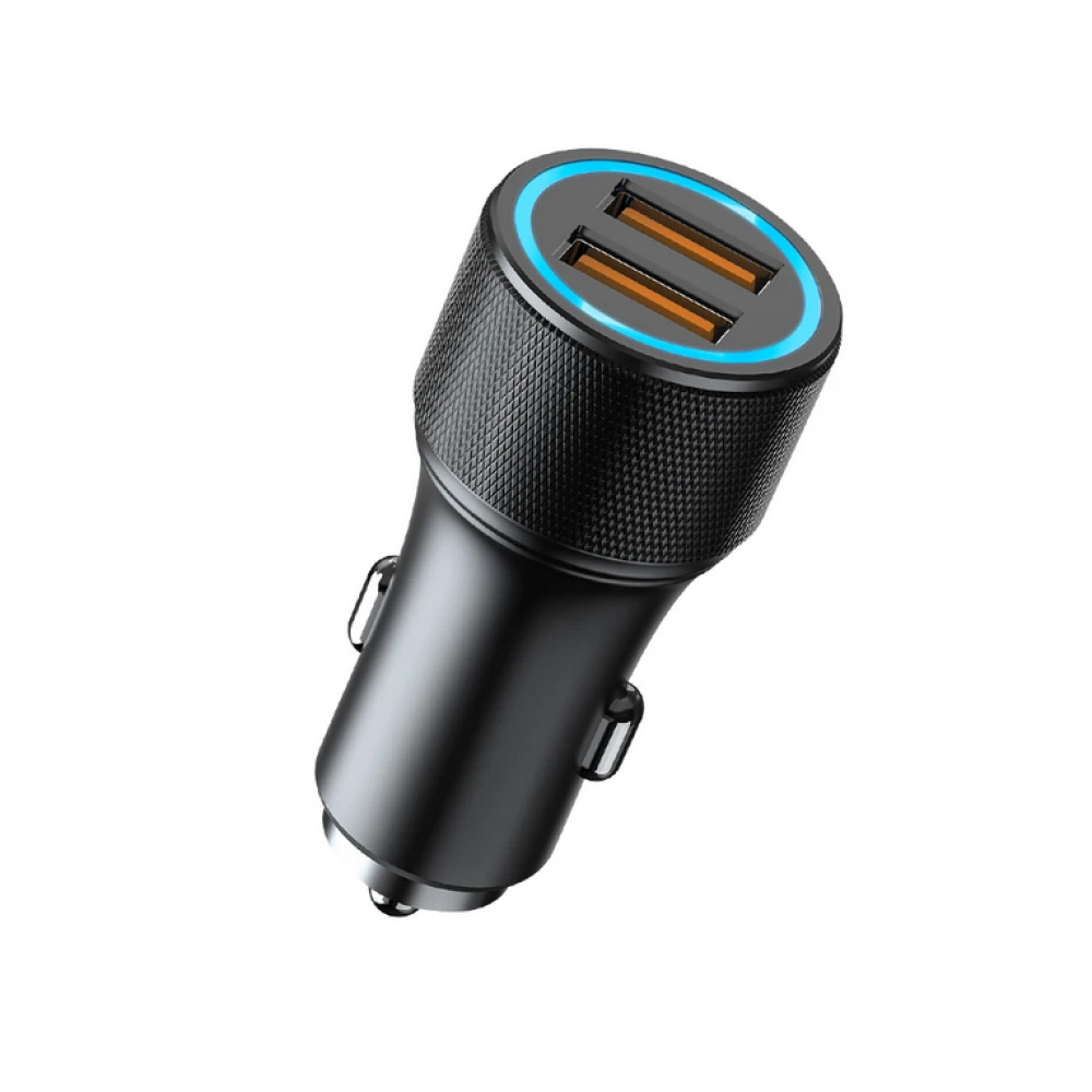 Автомобільний зарядний пристрій Aspor A905 (2USB/3A/36W) + USB кабель Type-C- графіт