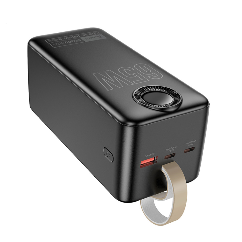 Портативний зарядний пристрій (Повербанк) Avantis A375 50000mAh (USB/2USB-C/65W)- чорний