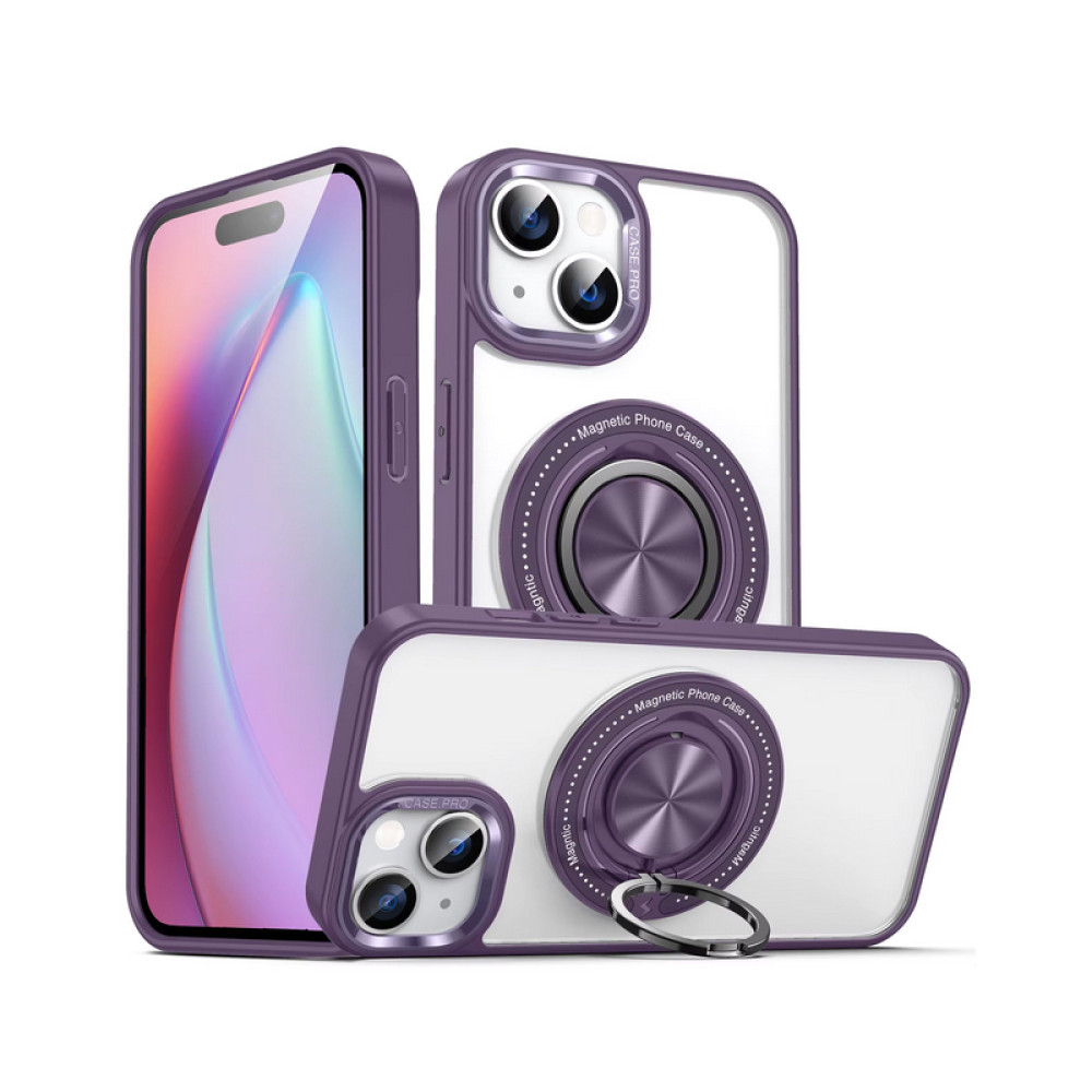 Чохол накладка Ring Holder with Magsafe для iPhone 16- deep purple