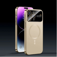 Чохол накладка Glass Slim Case with Magsafe для iPhone 15 Pro Max- golden