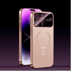 Чохол накладка Glass Slim Case with Magsafe для iPhone 16 Pro Max- pink