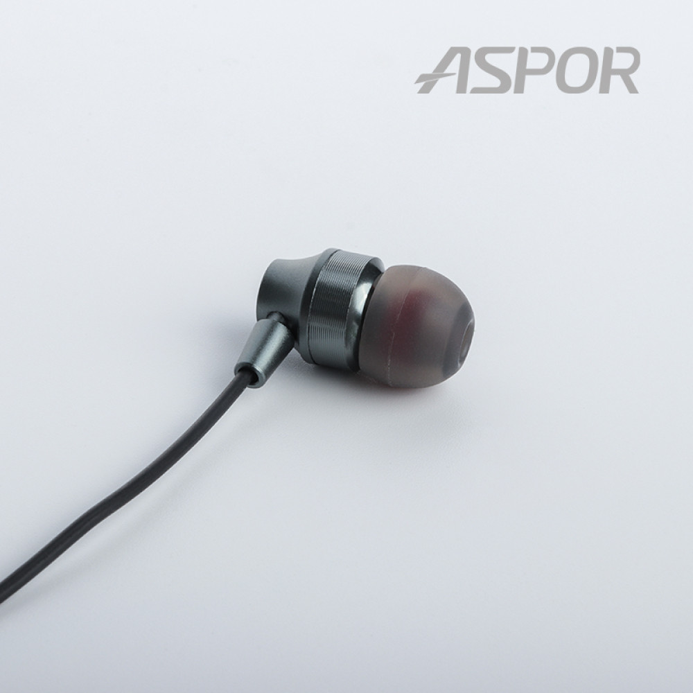 Навушники з мікрофоном Aspor A203- графітовий