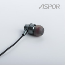 Навушники з мікрофоном Aspor A203- графітовий