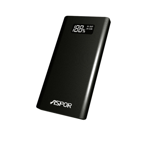 Портативний зарядний пристрій (Повербанк) Aspor A387S 10000 mAh- чорний Портативний зарядний пристрій (Повербанк) Aspor A387S 10000 mAh- чорний