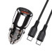 Автомобільний зарядний пристрій Jokade JH026 (USB/USB-C/100W) + кабель Type-C - Type-C-  чорний