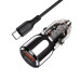 Автомобільний зарядний пристрій Jokade JH026 (USB/USB-C/100W) + кабель Type-C - Type-C-  чорний