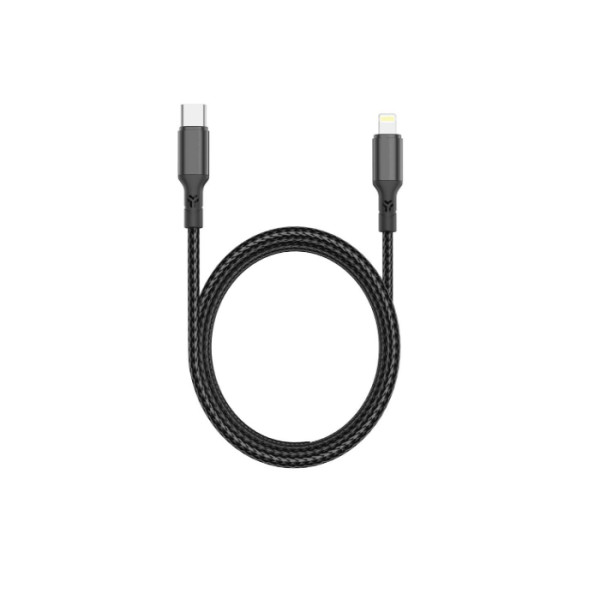 Кабель Aspor AC-22L Nylon Cable Type-C – Lightning 27W/2м- чорний Кабель Aspor AC-22L Nylon Cable Type-C – Lightning 27W/2м- чорний