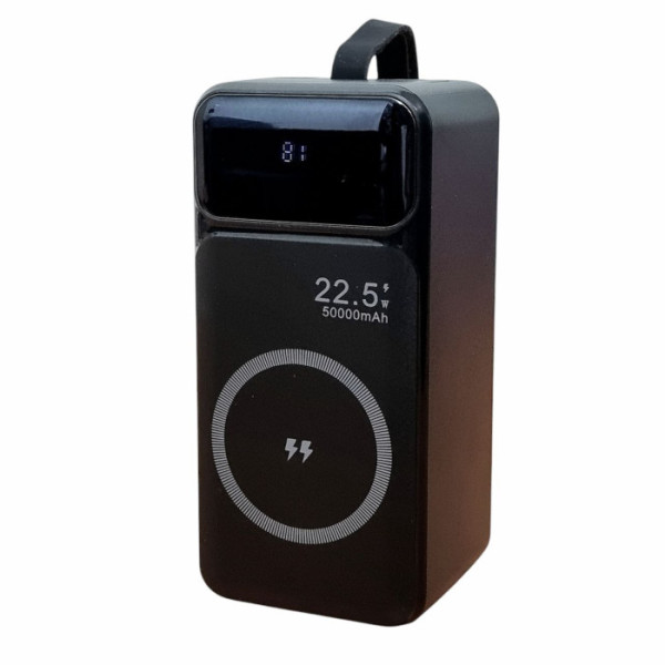 Портативний зарядний пристрій (Повербанк) PYT-50 50000mAh 22.5W + Wireless Charge (2USB/2USB-C)- чорний Портативний зарядний пристрій (Повербанк) PYT-50 50000mAh 22.5W + Wireless Charge (2USB/2USB-C)- чорний