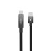 Кабель Aspor A089 Nylon Cable Wattage Display Type-C - Type-C 100W/1м- чорний