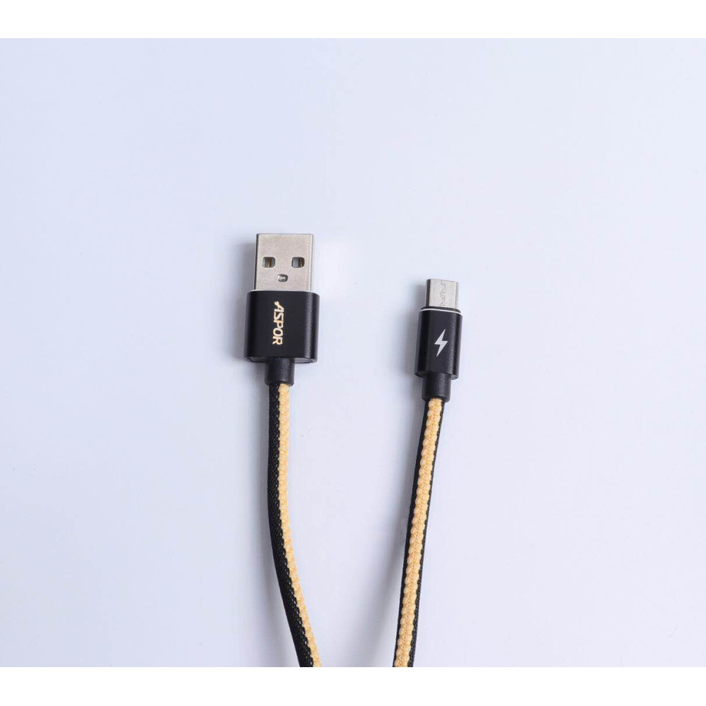 Кабель Aspor A125 USB – Micro 2.4A/1м- чорний