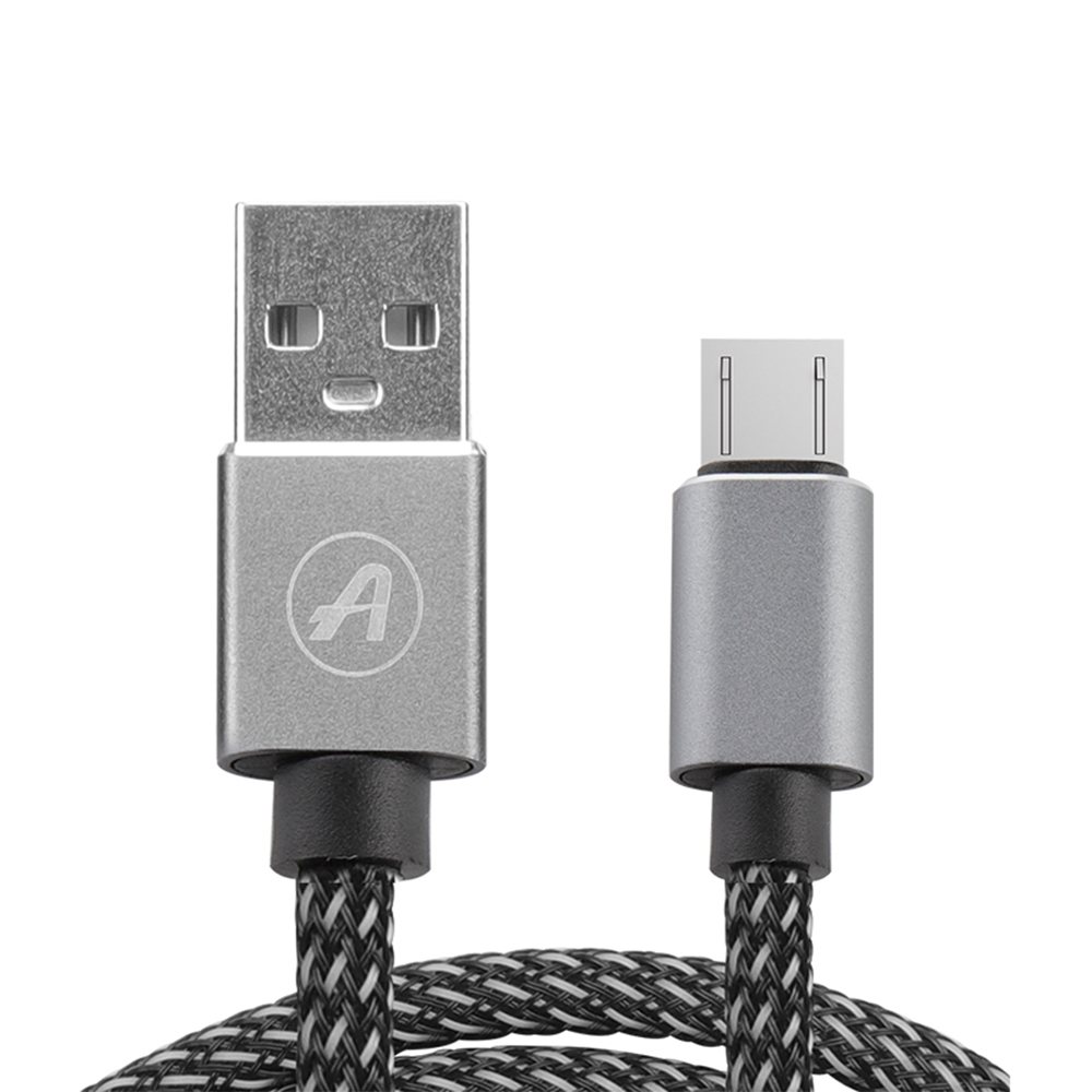 Кабель Aspor A131L USB – Micro 2.1A/2м- графіт