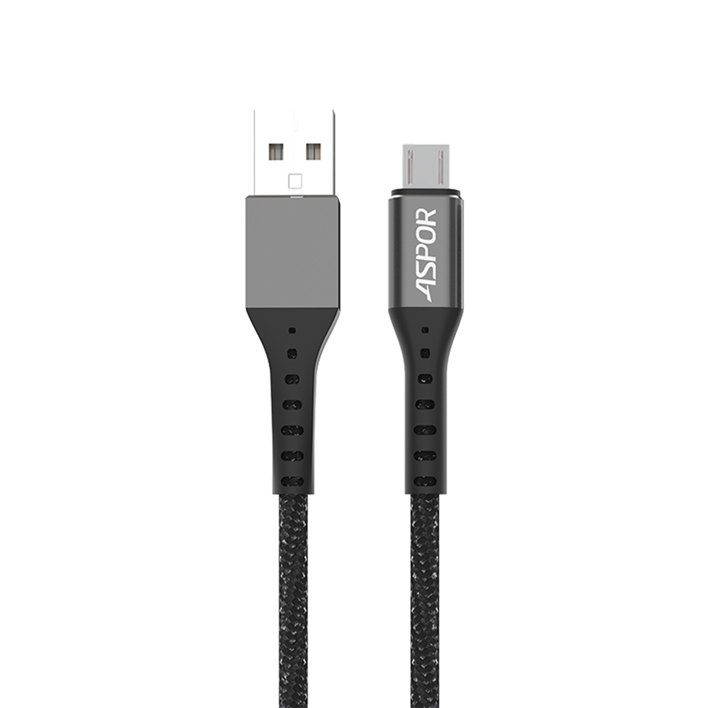 Кабель Aspor A166 USB – Micro 2.4A/1м- чорний