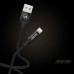Кабель Aspor AC-12 USB – Lightning 2.4A/1.2м- чорний