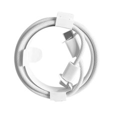 Кабель textile 60W Type-C to Type-C AAAA (тех.пак)- білий