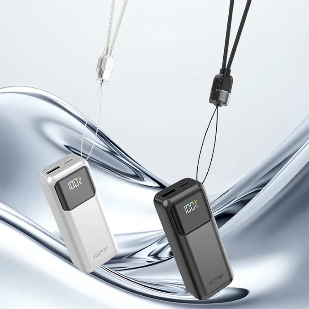 Портативний зарядний пристрій (Повербанк) Aspor Mini A353 10000mAh Fast Charge (USB/Type-C/22.5W)- чорний