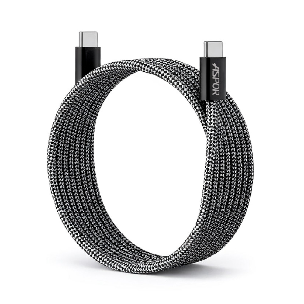 Кабель Aspor A199 Magnetic Type-C - Type-C (100W/1.3м)- чорний
