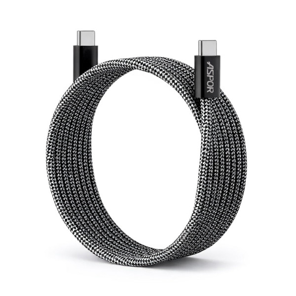 Кабель Aspor A199 Magnetic Type-C - Type-C (100W/1.3м)- чорний Кабель Aspor A199 Magnetic Type-C - Type-C (100W/1.3м)- чорний