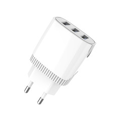 Мережевий зарядний пристрій Aspor A813 (3USB/3.4A) + USB кабель Micro- білий