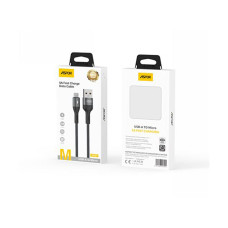 USB кабель Aspor AC-51 Micro Nylon Braided Fast Charge 5A/1м- темно-сірий