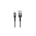 USB кабель Aspor AC-52 Lightning Nylon Braided Fast Charge 5A/1м- темно-сірий